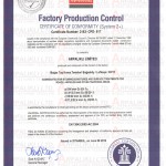 AGGREGATES Certificate of Conformity