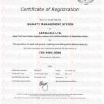 ISO 9001 - 2008 Uygunluk Belgesi